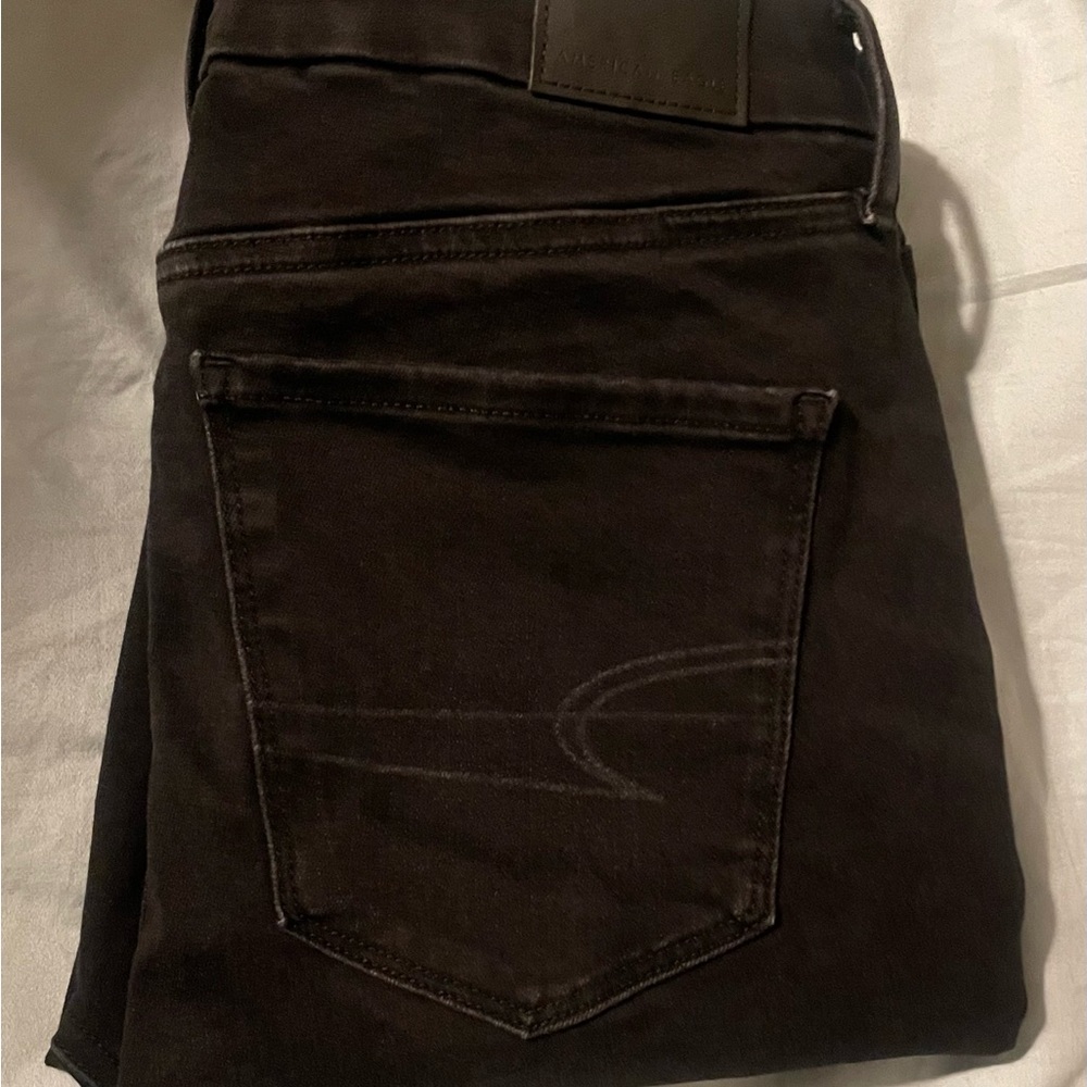 American Eagle High Rise Skinny Black Jeans
